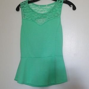 Green lace top